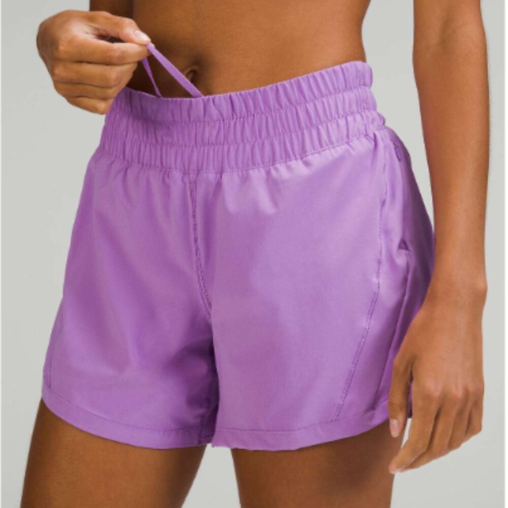 Lululemon Track That Mid-Rise Lined Short 5" Purple Blossom Light Size 4